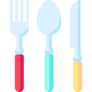 how to eat with fork knife and spoon